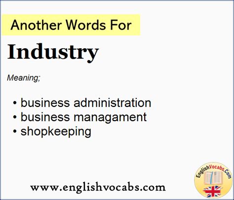 another word for industry